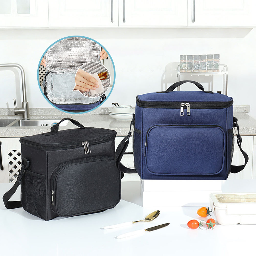 Outdoor Camping Meals - 大型断熱ランチバッグポータブルアルミ箔肥厚漏れ防止弁当箱キャリア屋外ピクニックキャンプ食事食品バッグ