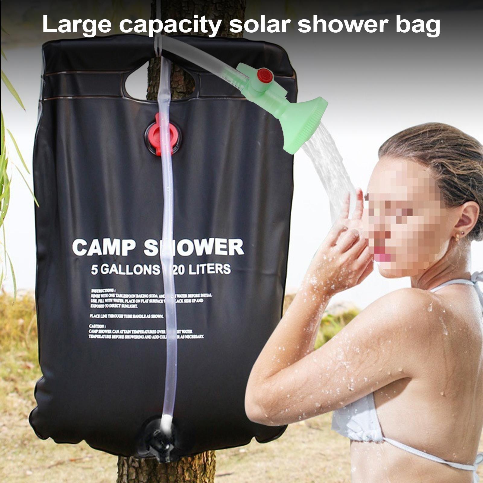 Outdoor Camping Hot Water Shower - 屋外シャワーバッグ キャンプ用ウォーターブラダー ソーラーヒーター キャンプ用品 折りたたみ式ポータブルシャワーバッグ シャワー用温水ボトル