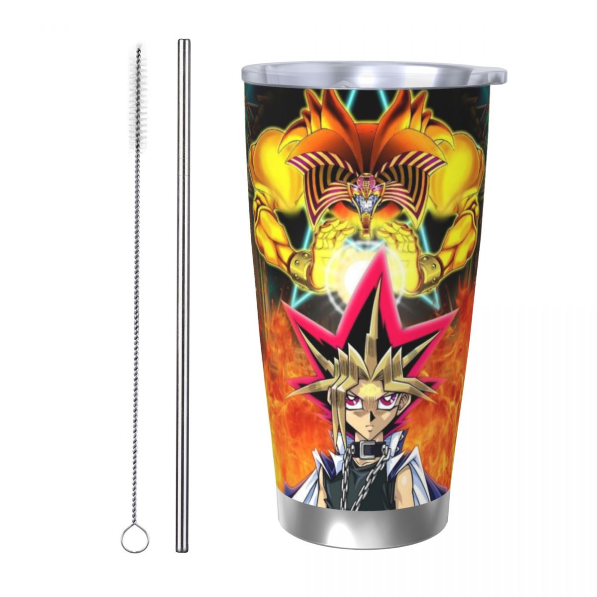 Vacuum Insulated Flask - 漫画遊戯王 20オンス ステンレス製 保温保冷コーヒーカーカップ コールドホットマグ 真空断熱ボトル