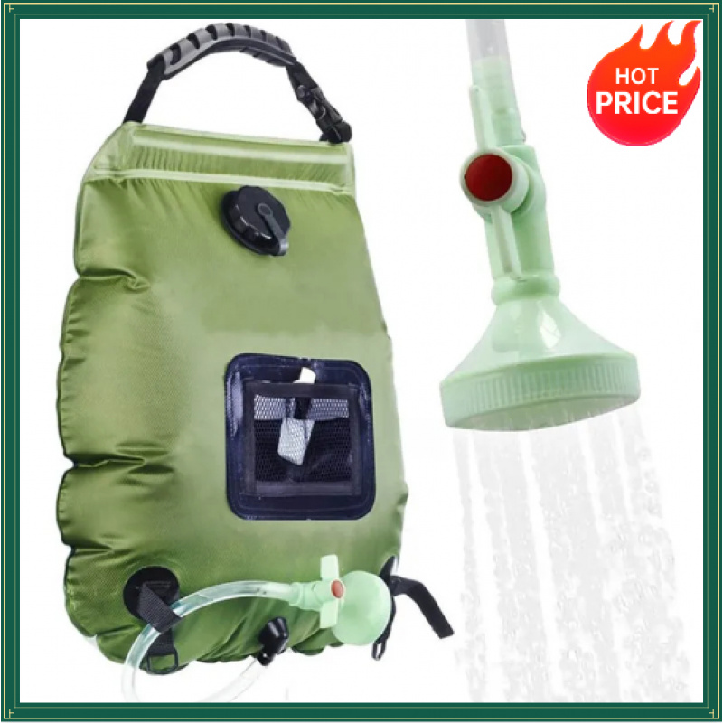 Outdoor Camping Hot Water Shower - ソーラーシャワーバッグ 20L アウトドア ソーラー加熱 プレミアム キャンプシャワーバッグ