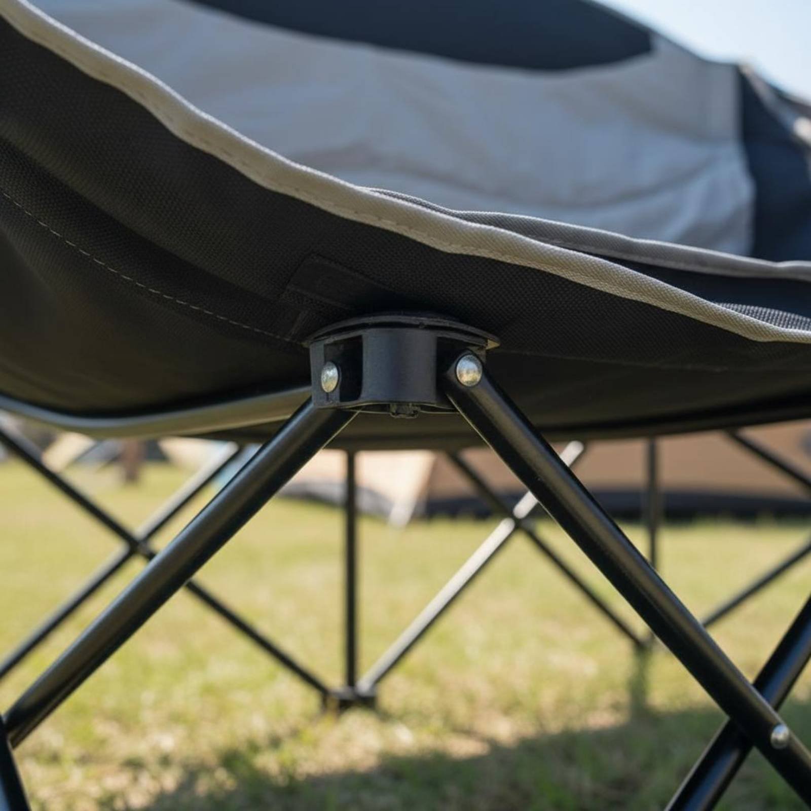 Outdoor Camping Meals - ダブルキャンプチェア 折りたたみ式キャンプ用ラブシート 2人用折りたたみ椅子 頑丈なポータブルシート 2人用、屋外食事用