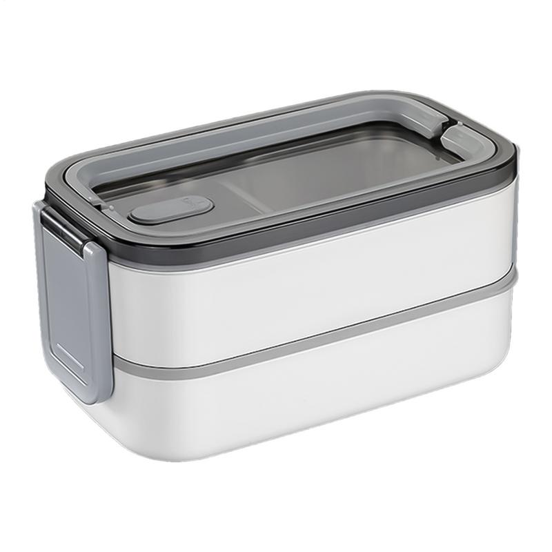 Outdoor Camping Meals - 保温弁当箱 2層食事弁当箱 ハンドル付き 漏れ防止 サラダボウル 学校