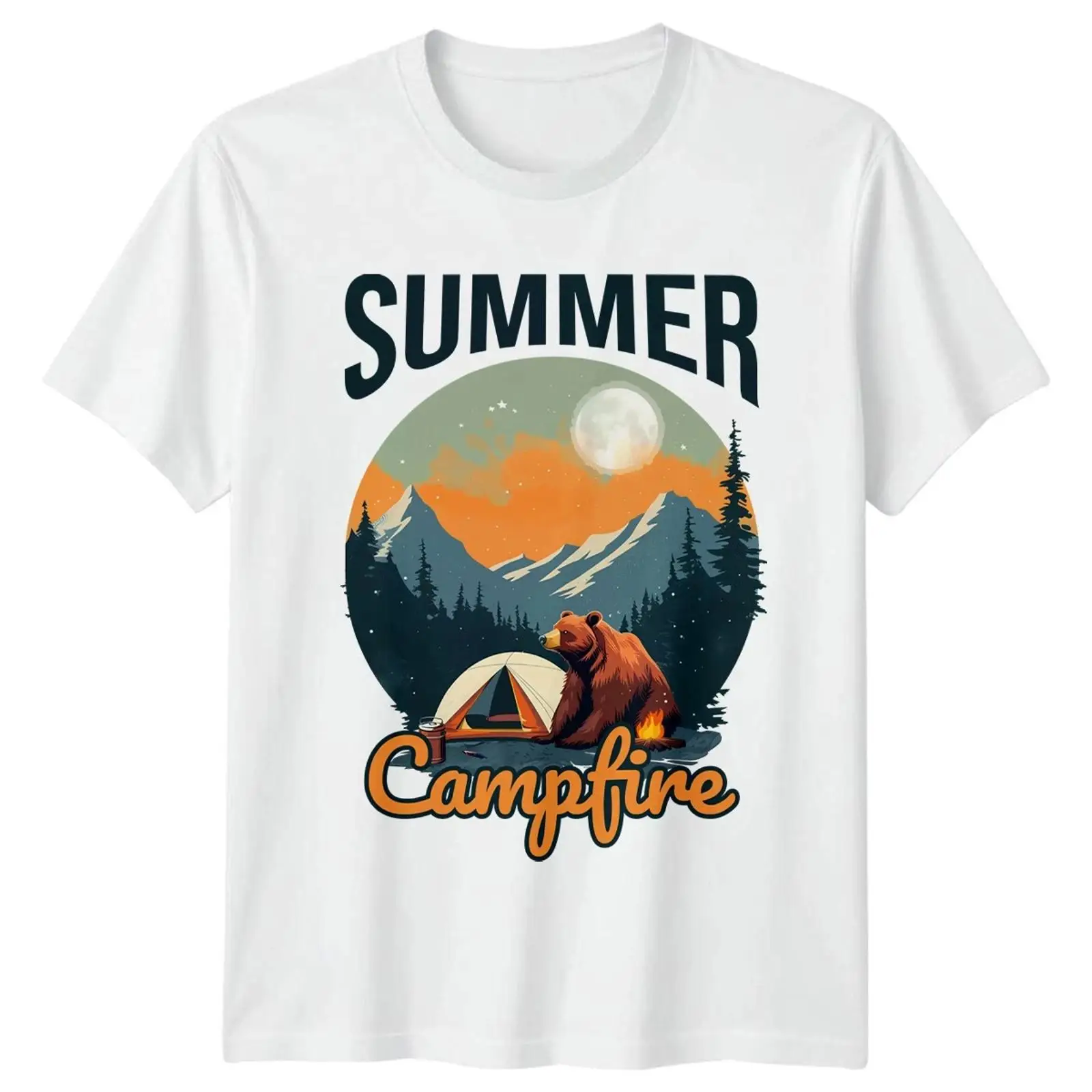 Outdoor Und Camping - サマーラガーファイヤーTシャツ キャンプ アウトドア アドベンチャー 彼女と彼へのギフト ヴィンテージ