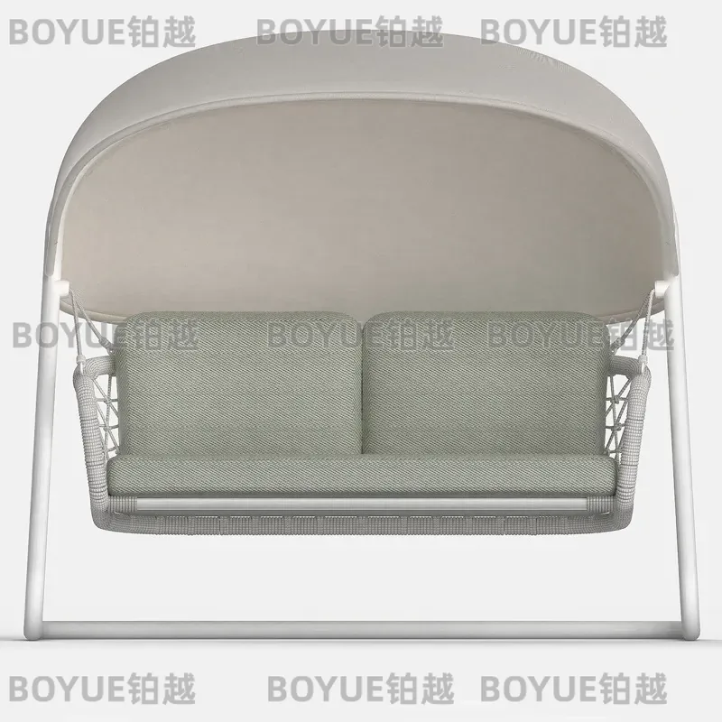 Outdoor Camping Rocking Chair - ブルー防水屋外スイングチェア北欧ハンギングシートバルコニー中庭キャンプ日よけロッキングハンモック屋内装飾用