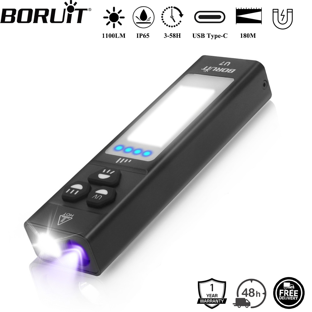 Outdoor Camping Adventure - BORUiT U7 UV LED EDC懐中電灯 1100LM