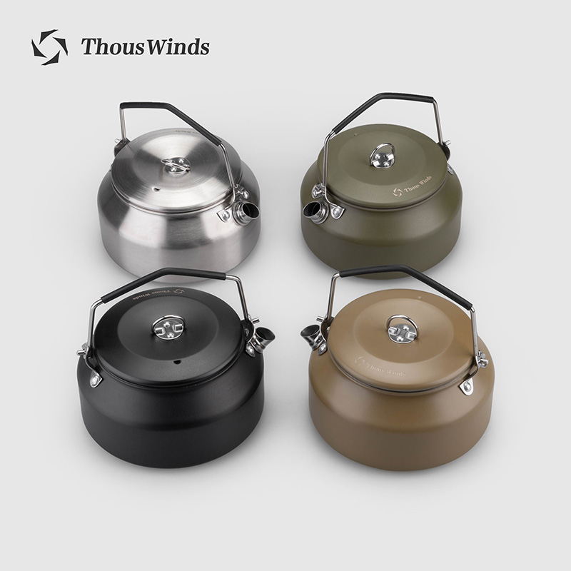 Outdoor Camping Kettle - Thous Winds キャンプケトル アウトドアケトル ポータブルハイキング調理器具超軽量コーヒーウォーターケトル1L