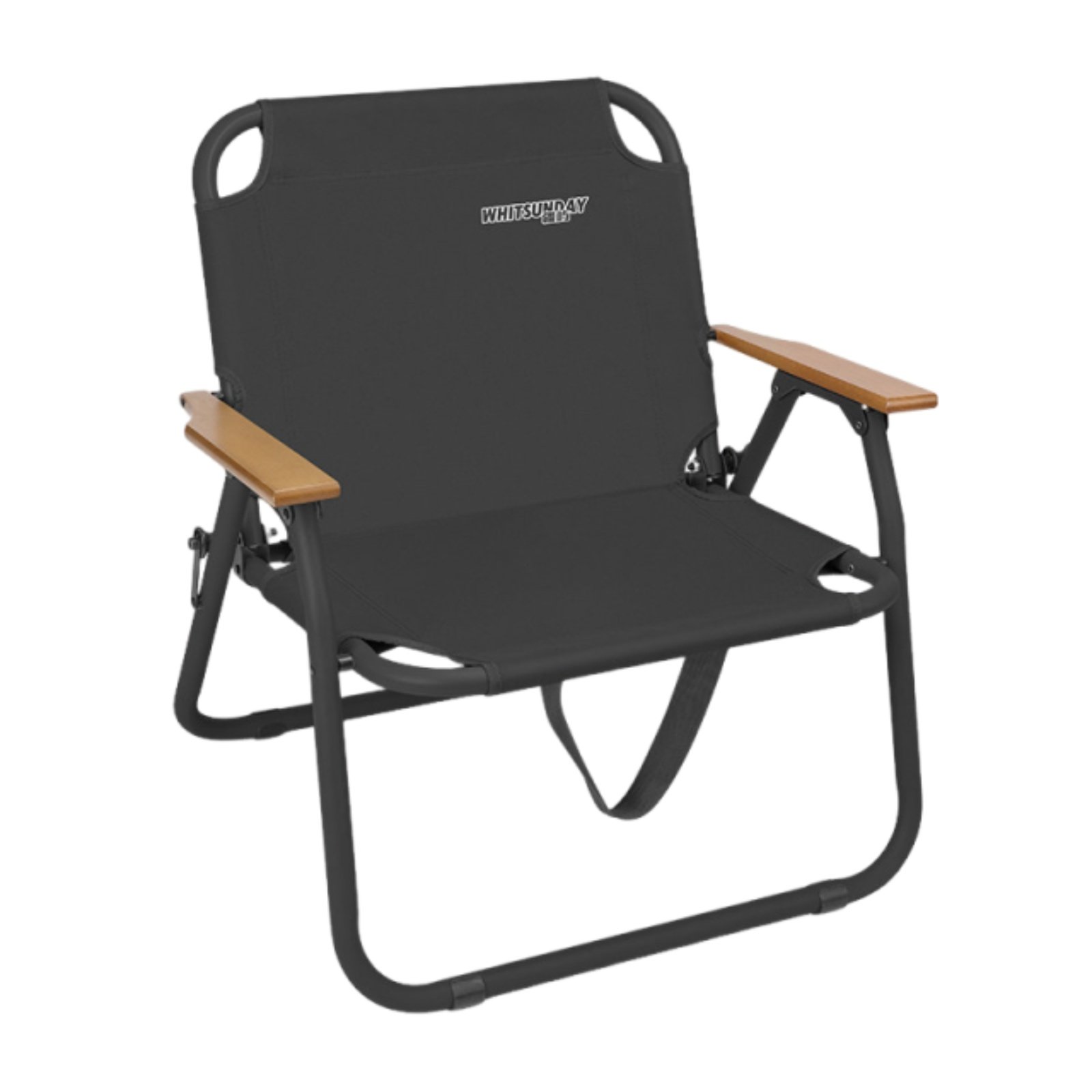 Outdoor Camping Meals - 軽量折りたたみ椅子 折りたたみ式ローアームチェア 省スペース 簡単設置 キャンパー、釣り人、アウトドアミール向け