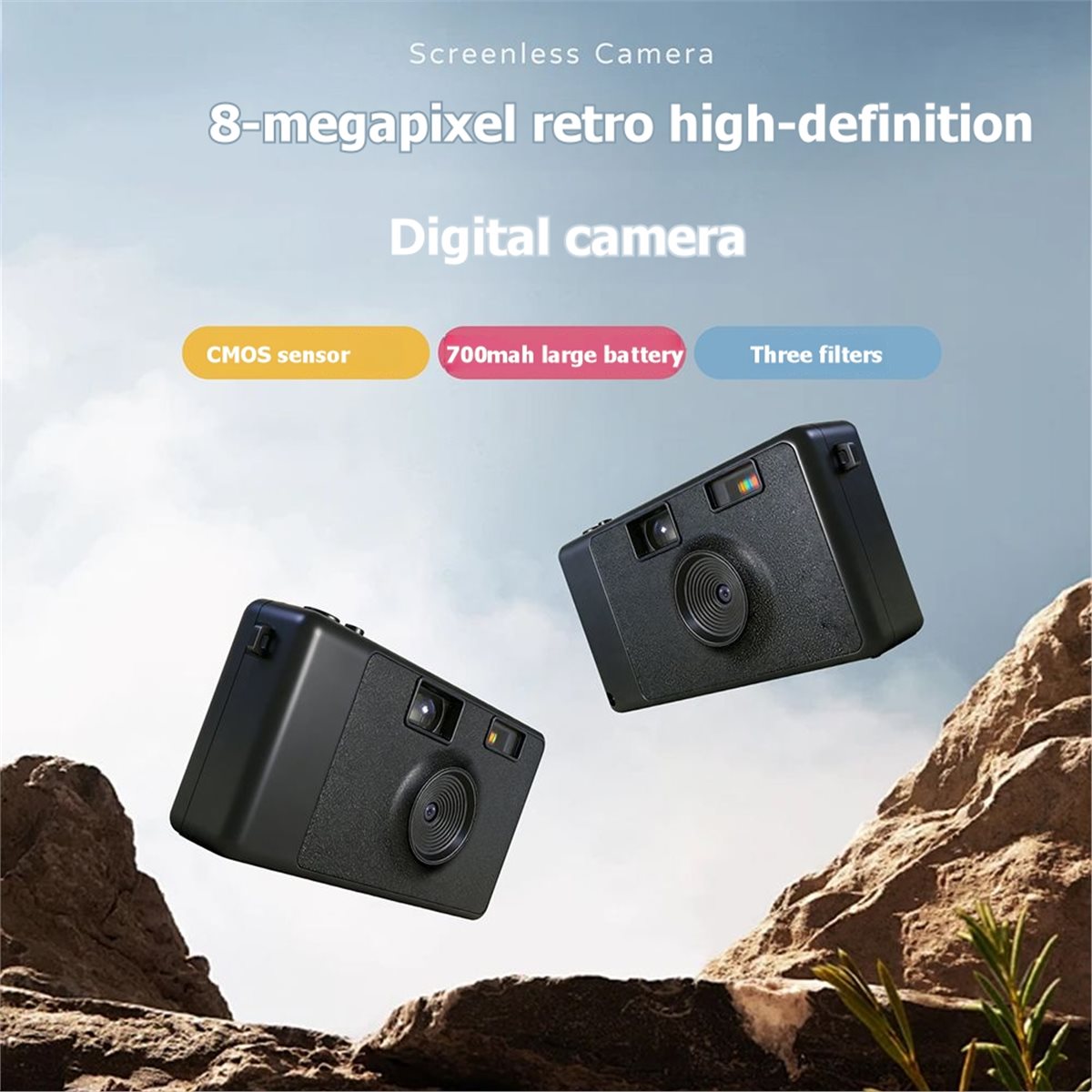 Outdoor Camping List - 【必須アイテムリスト】 8MP レトロ 2.4 インチ画面 フリーデジタルカメラ