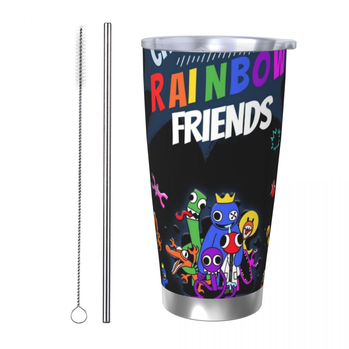 Vacuum Insulated Flask - R-Rainbow-Friends 20オンス ステンレス製 保温保冷 カップ 車用マグカップ
