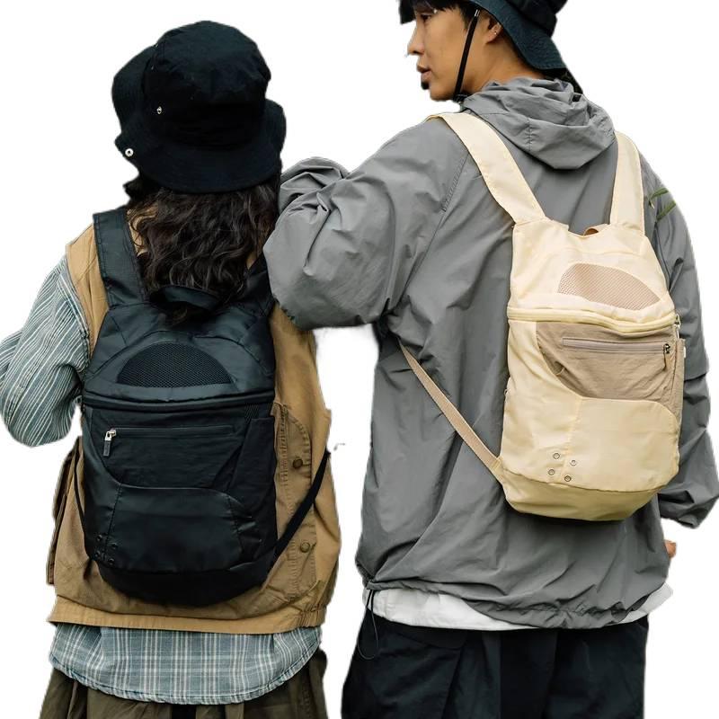 Outdoor Camping Backpack - メンズアウトドアハイキングバックパック超軽量ナイロンカジュアルマウンテン旅行バッグファッションシンプルなデザイン軽量キャンプリュックサック