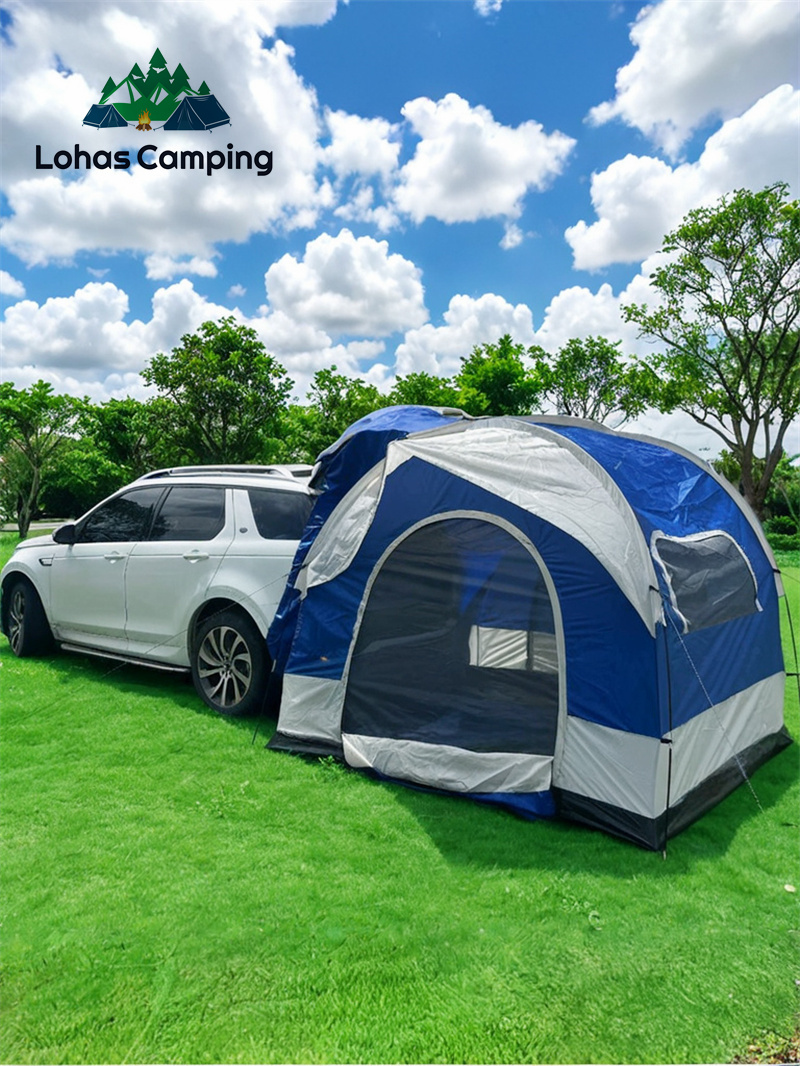 Jinli Outdoor Camping - Lohas- 車載ケース式ドッキングテント、ポータブルテント、防水テント、SUVテールテント、3-4人ドームテント、日除けトンネルテント、自動車テント、キャンプテント、3-4人テント、3〜4人用の屋外キャンプテント,防水,ポータブルテント