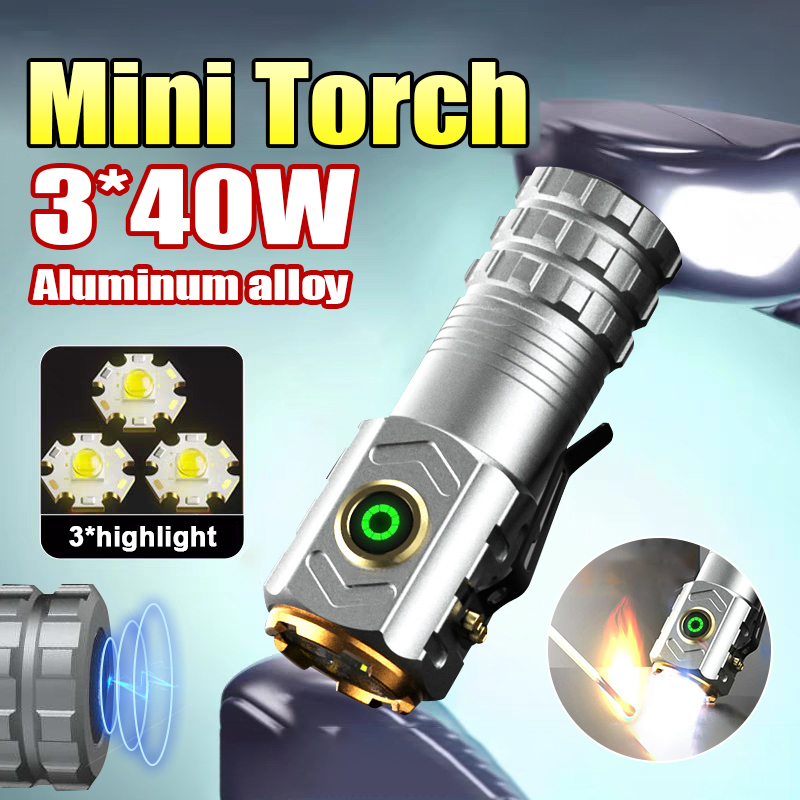 Outdoor Camping Adventure - 超強力スポットライト点火懐中電灯ミニ懐中電灯強力な磁石ミニ LED トーチ屋外キャンプ冒険