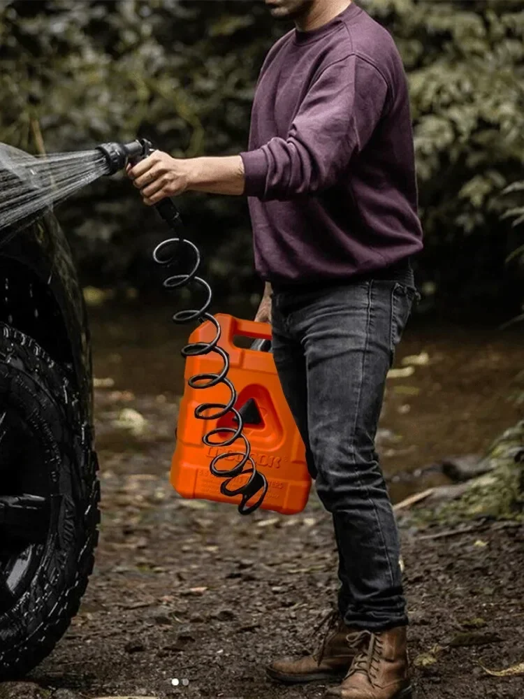Outdoor Camping Hot Water Shower - 屋外用ポータブルバケツ型サイドハンギングキャンプバスシャワー水槽PE製水タンクケトルオフロード車用ホットセール