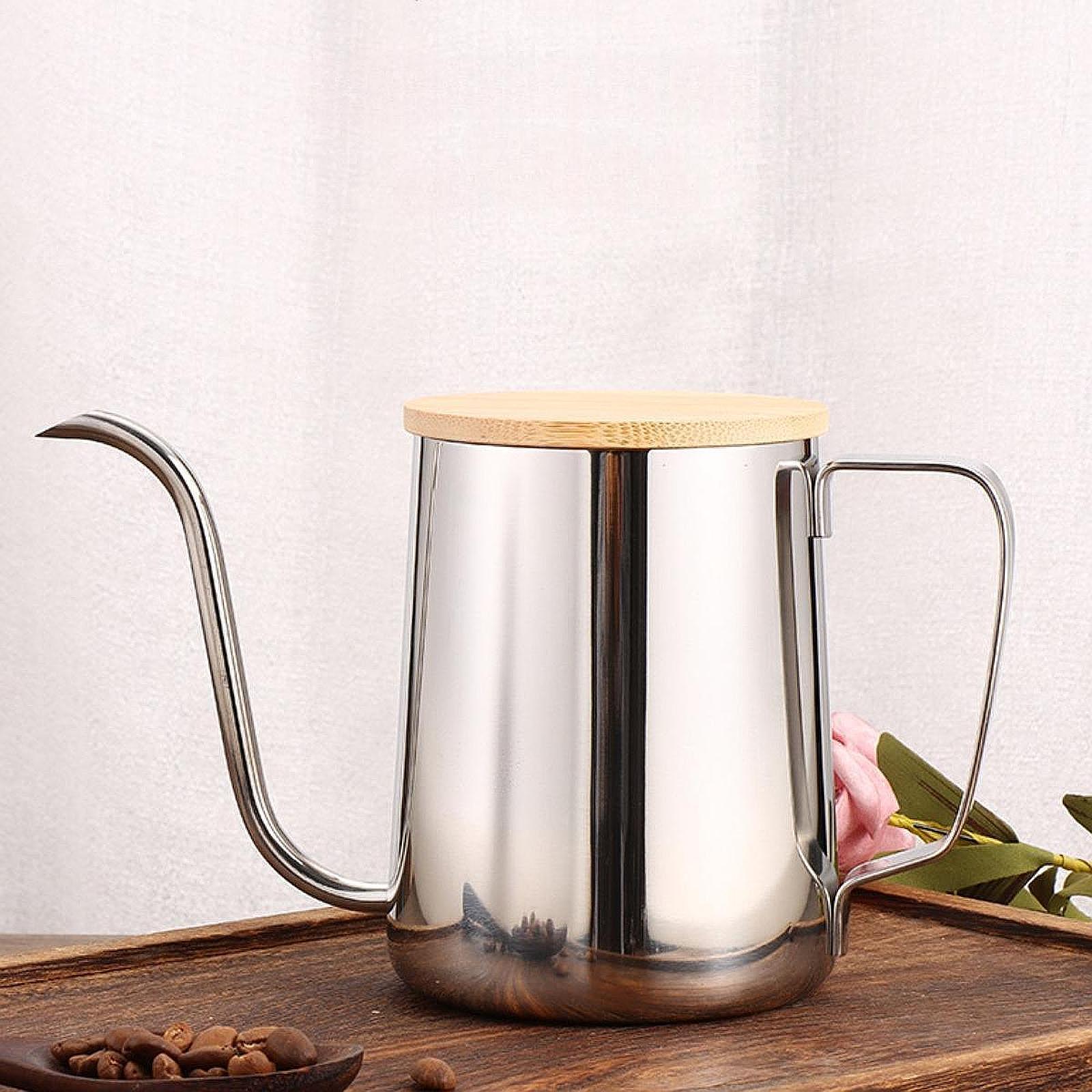 Outdoor Camping Kettle - 注ぐケトルキャンプコーヒーポット 600 ミリリットルロング注ぎ口ティーポットドリップコーヒーケトル屋外屋内バードリップコーヒーギフト