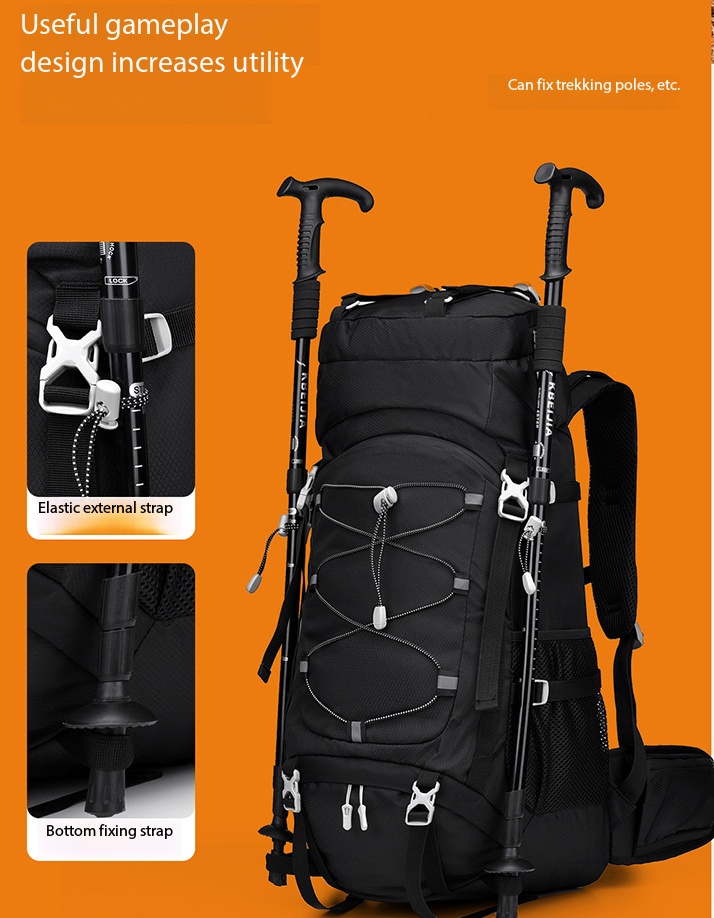 60L 大容量プロフェッショナルハイキングバックパックユニセ - Outdoor Camping Backpack のレビューと価格