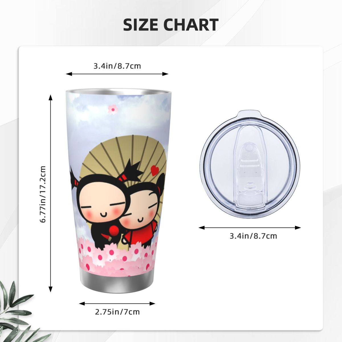 かわいい漫画プッカ 20オンス ステンレス製 保温保冷コーヒ - Vacuum Insulated Flask のレビューと価格