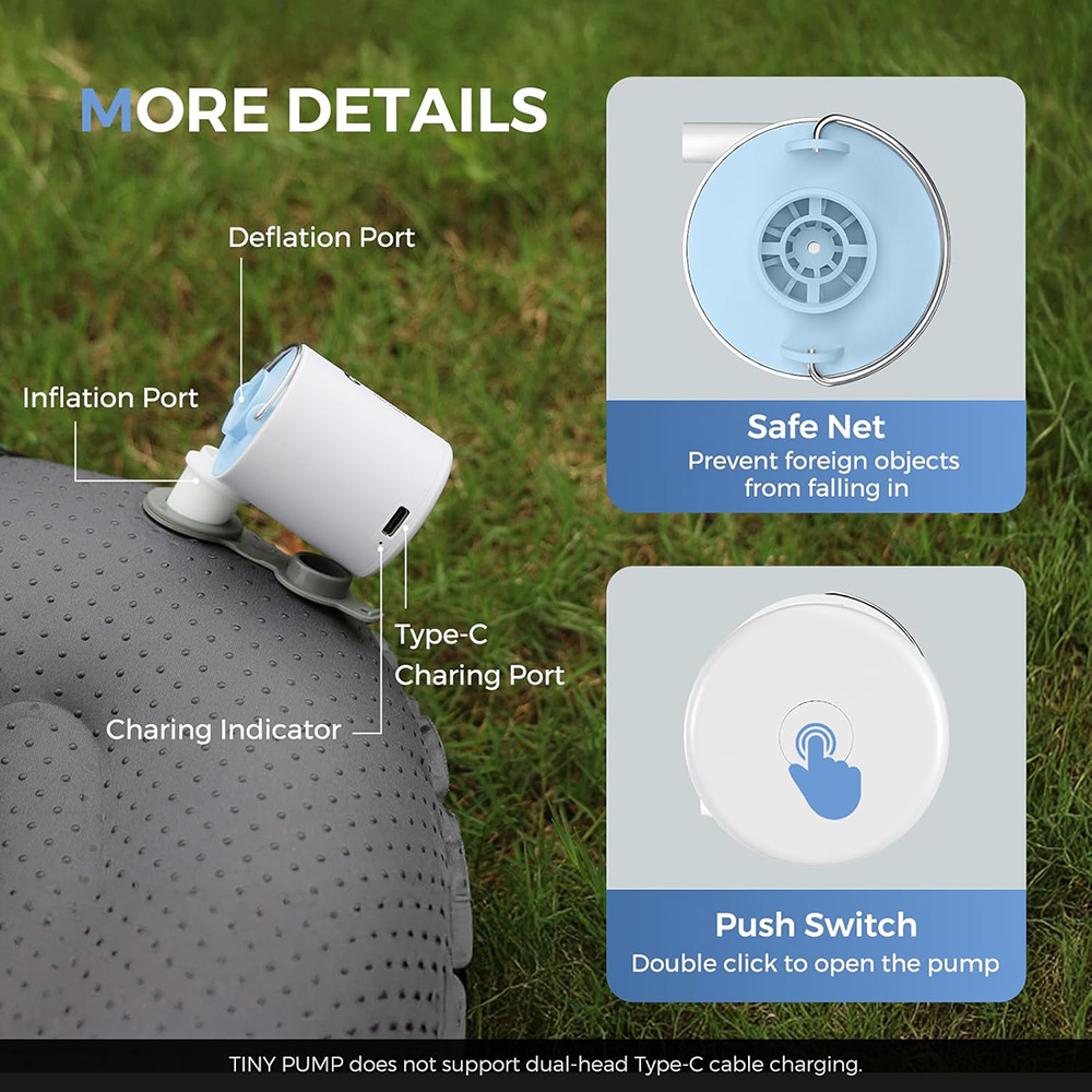 FLEXTAIL ポータブルエアポンプ、ライト付きミニキャン - Outdoor Inflatable Camping Tent With Air Pump のレビューと価格