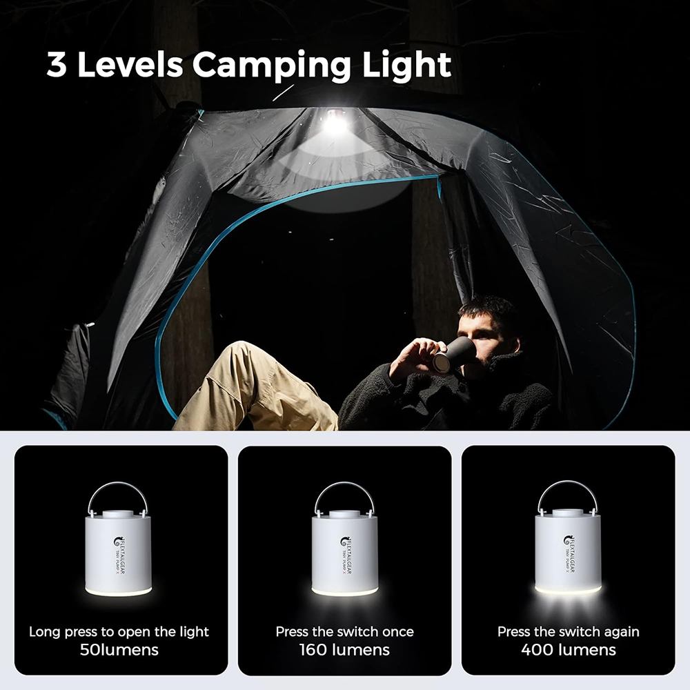 FLEXTAIL ポータブルエアポンプ、ライト付きミニキャン - Outdoor Inflatable Camping Tent With Air Pump のレビューと価格