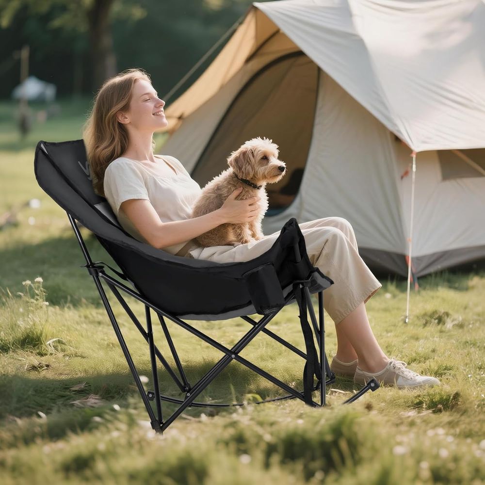 クーラーバッグ付きポータブル屋外ロッキングチェア - 耐荷重 - Outdoor Camping Rocking Chair のレビューと価格