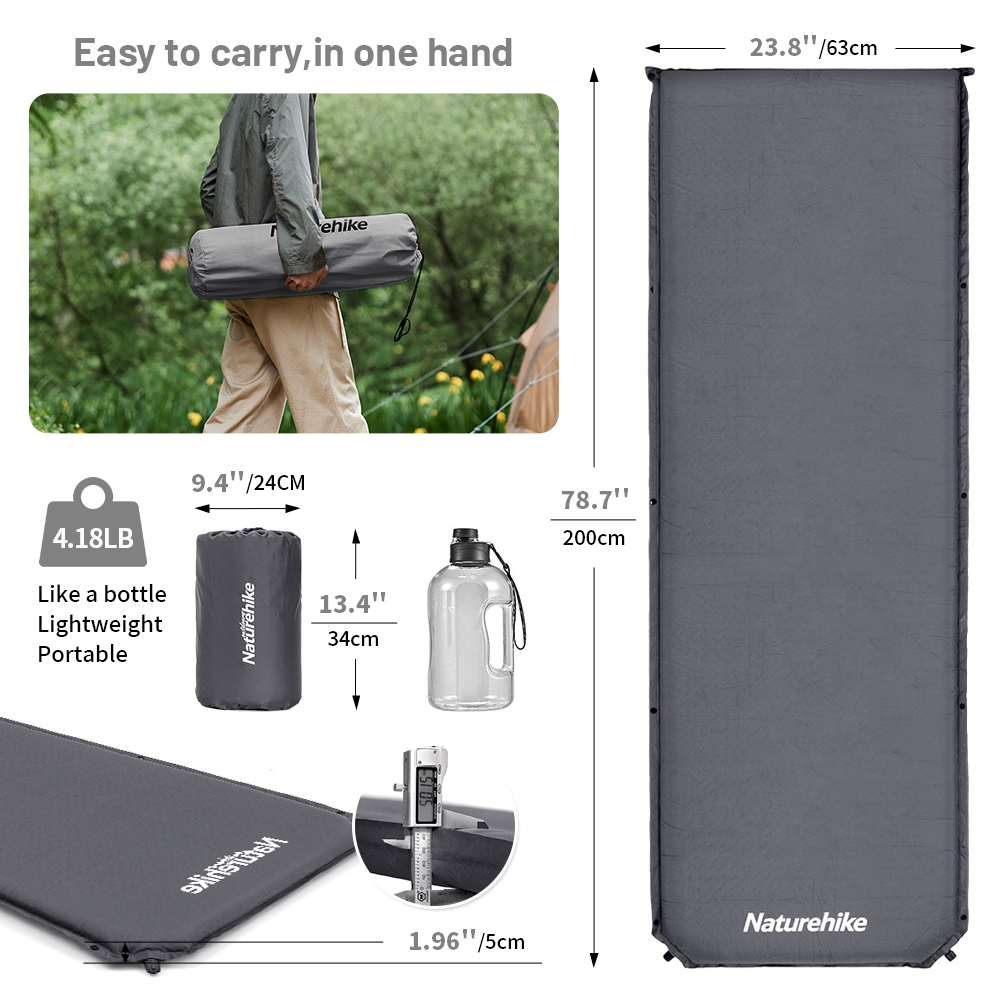 Naturehike 自己膨張マットレス D03 インフレー - Outdoor Inflatable Camping Tent With Air Pump のレビューと価格
