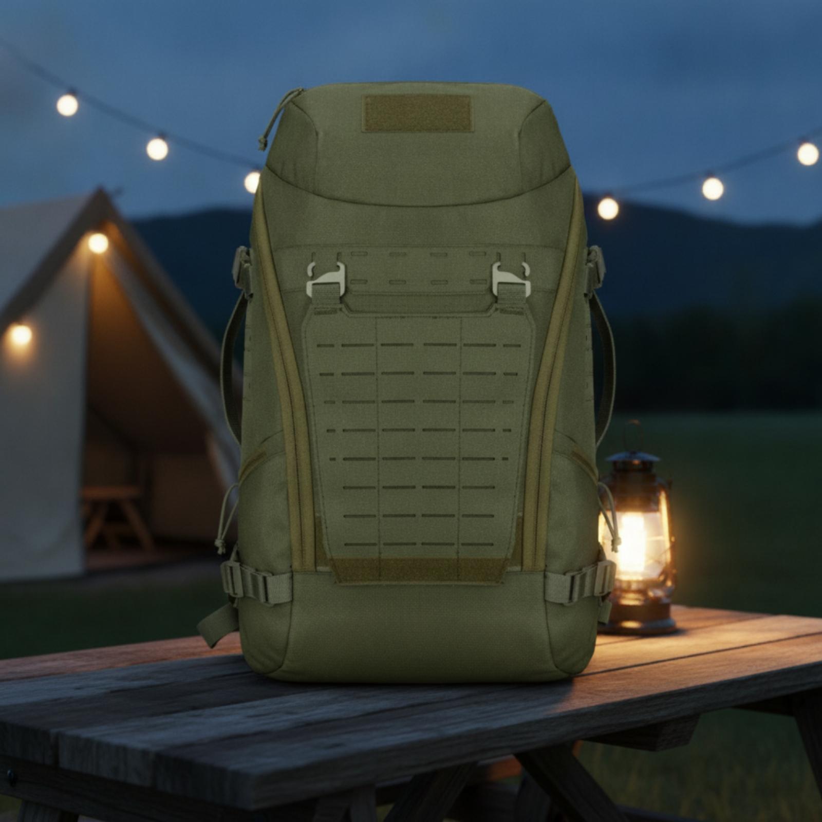 ハイキングバックパック圧縮ストラップ付きアウトドアバックパッ - Outdoor Camping Backpack のレビューと価格