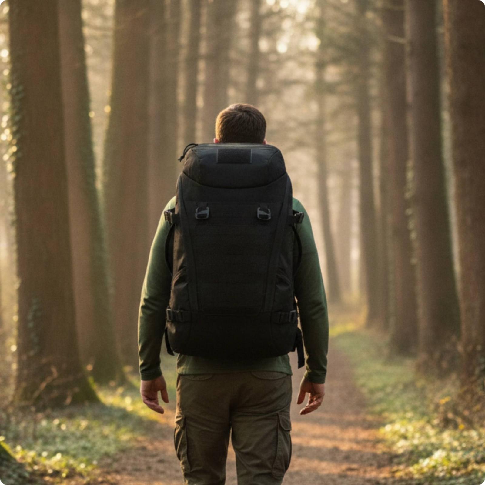ハイキングバックパック圧縮ストラップ付きアウトドアバックパッ - Outdoor Camping Backpack のレビューと価格
