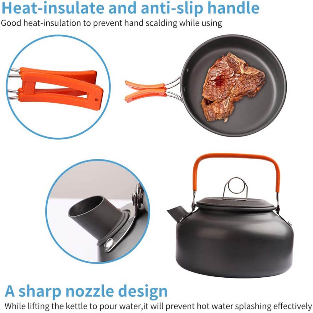 アウトドアキャンプクッカー ポータブルキャンプ用品 アルミ製 - Outdoor Camping Kettle のレビューと価格