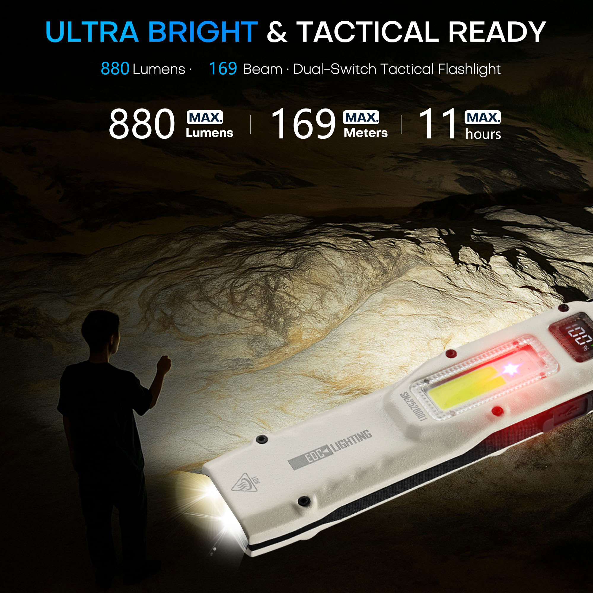 ポータブル880LM YEMAO M28超薄型タクティカルワ - Outdoor Camping Accessories のレビューと価格