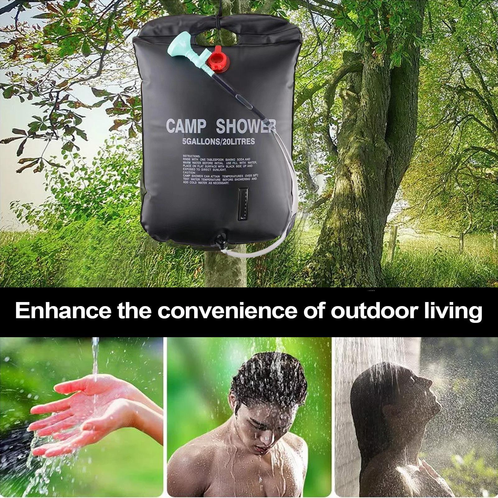 屋外シャワーバッグ キャンプ用ウォーターブラダー ソーラーヒ - Outdoor Camping Hot Water Shower のレビューと価格