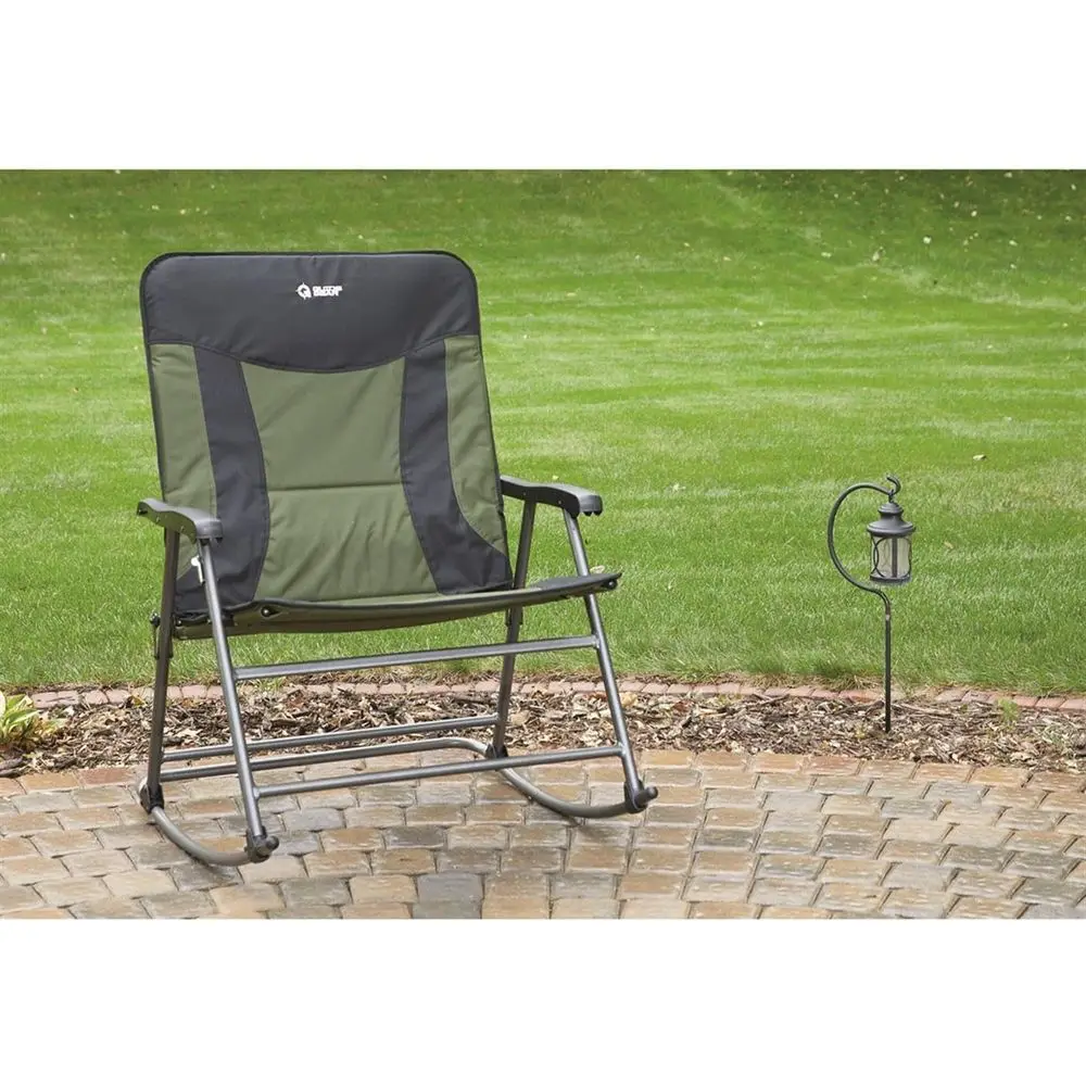 特大サイズ600ポンド耐荷重ポータブルロッキングキャンプチェ - Outdoor Camping Rocking Chair のレビューと価格