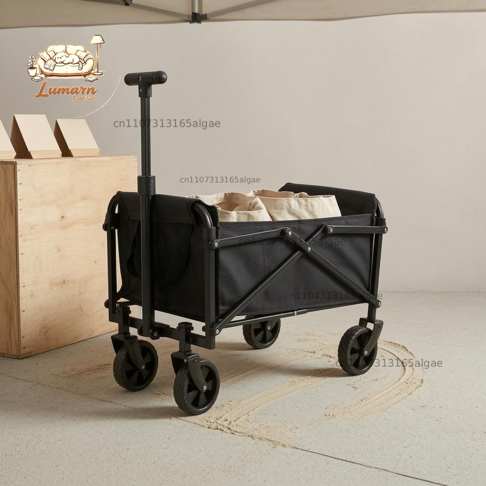 折りたたみ式キャンプワゴン カーボンスチールフレーム 折りた - Jinli Outdoor Camping のレビューと価格