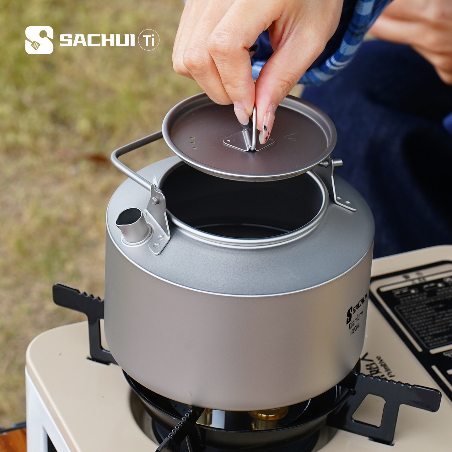 1000 ミリリットル純チタンケトル屋外超軽量茶コーヒーポッ - Outdoor Camping World のレビューと価格