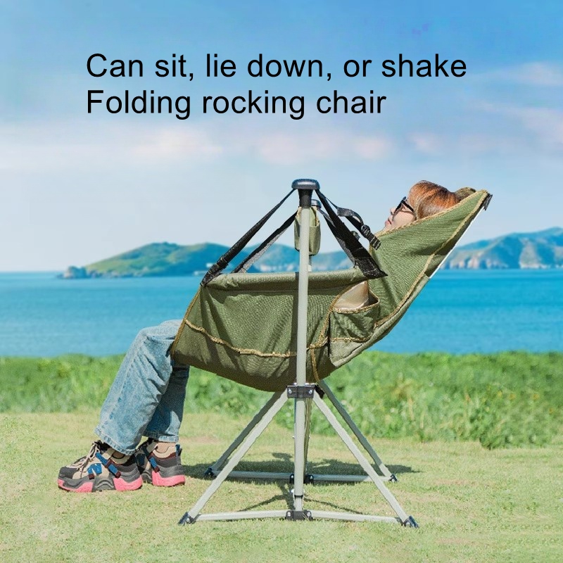 屋外旅行用ロッキングチェア、ポータブル屋外キャンプ用折りたた - Outdoor Camping Rocking Chair のレビューと価格