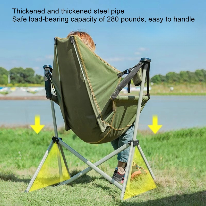 屋外旅行用ロッキングチェア、ポータブル屋外キャンプ用折りたた - Outdoor Camping Rocking Chair のレビューと価格