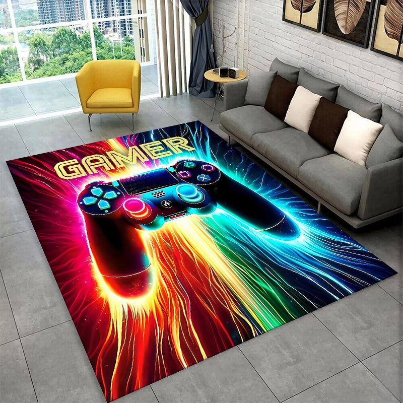レトロゲームゾーンロゴ入りコントローラー柄滑り止めエリアラグ - Outdoor Camping Zone のレビューと価格