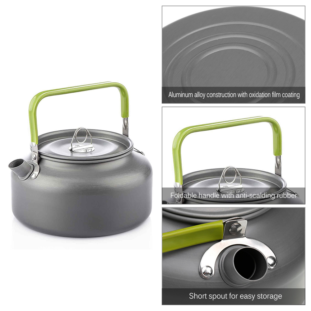 ポータブル屋外ウォーターケトルウォーターポットティーポットコ - Outdoor Camping Kettle のレビューと価格