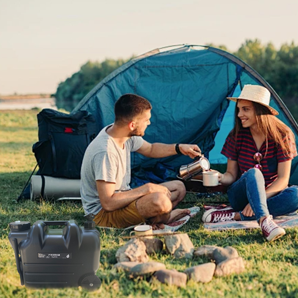 蛇口と車輪付きのキャンプ用バケツ,ポータブルトロリー,大きな - Outdoor Camping Water Tank のレビューと価格