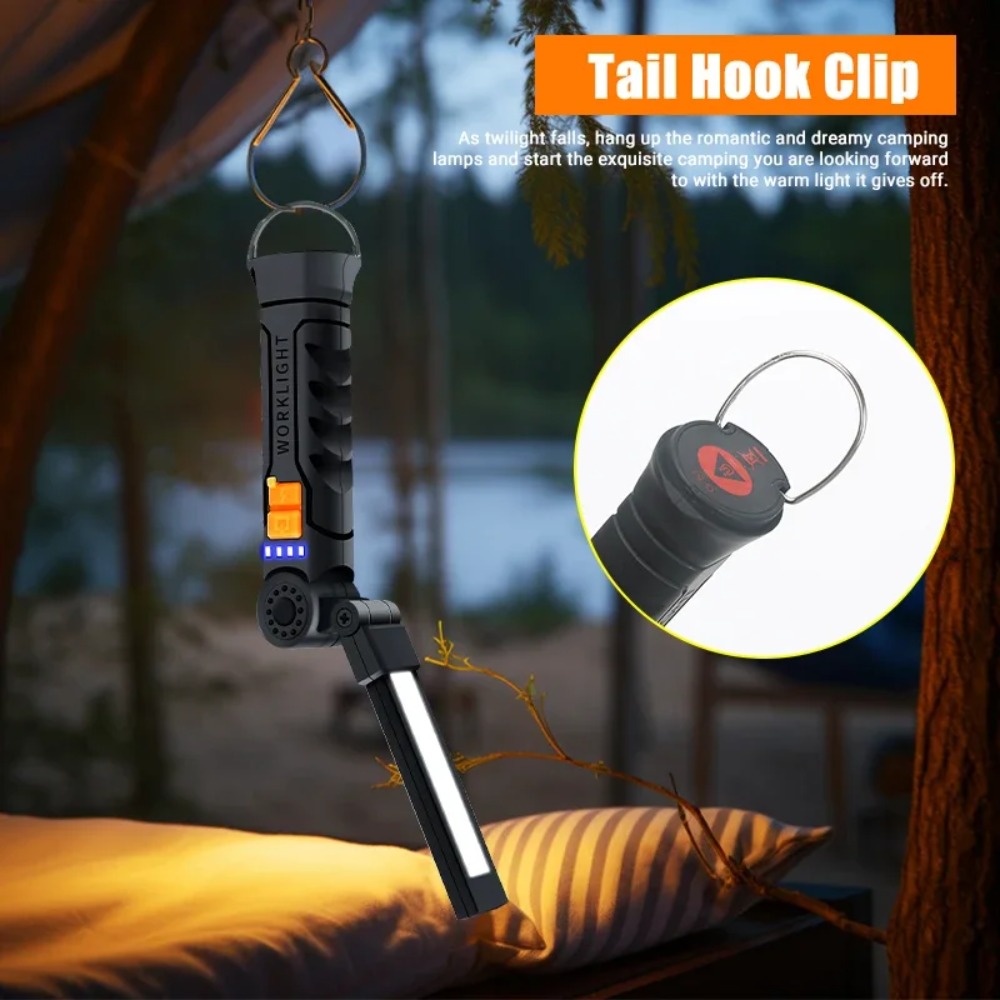 ポータブル COB LED 懐中電灯 USB 充電式トーチ、 - Outdoor Camping Accessories のレビューと価格