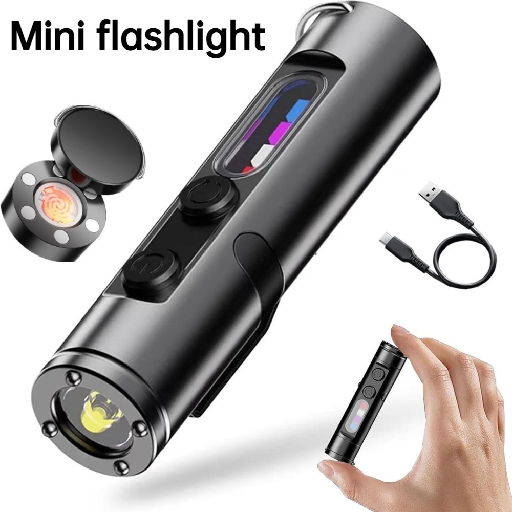 ミニ屋外懐中電灯タイプ C 充電式 LED 磁気トーチ ハッ - Outdoor Camping Accessories のレビューと価格