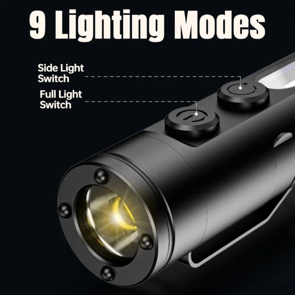ミニ屋外懐中電灯タイプ C 充電式 LED 磁気トーチ ハッ - Outdoor Camping Accessories のレビューと価格