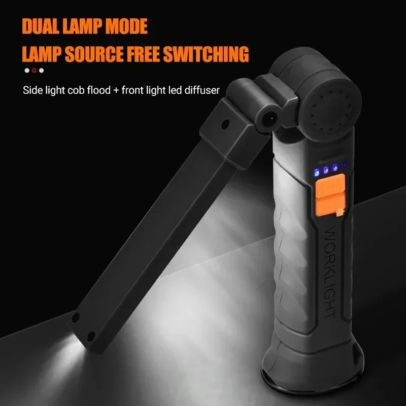 ポータブル COB LED 懐中電灯 USB 充電式ワークラ - Outdoor Camping Accessories のレビューと価格