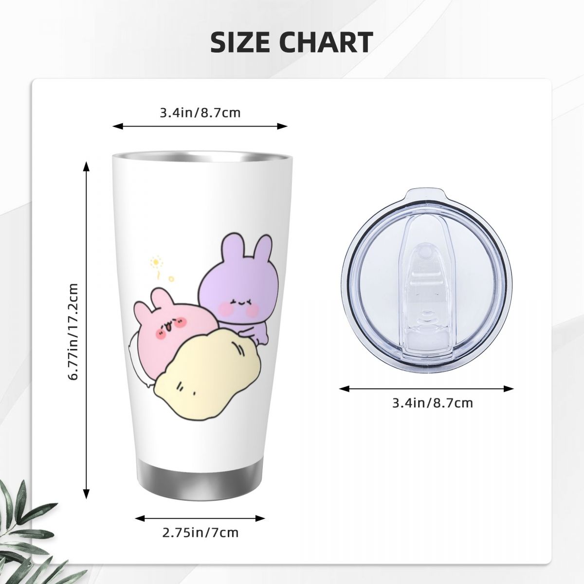 Asamimichaan キュートアサミミ 20オンス ステ - Vacuum Insulated Flask のレビューと価格