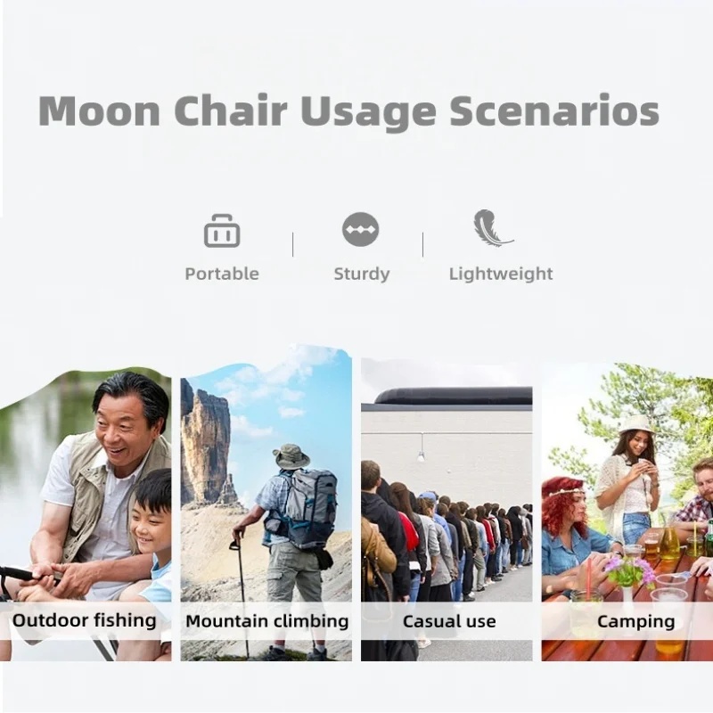 超軽量アルミ合金ムーンチェアキャンプ折りたたみポータブル背も - Outdoor Camping Hammock Chair のレビューと価格