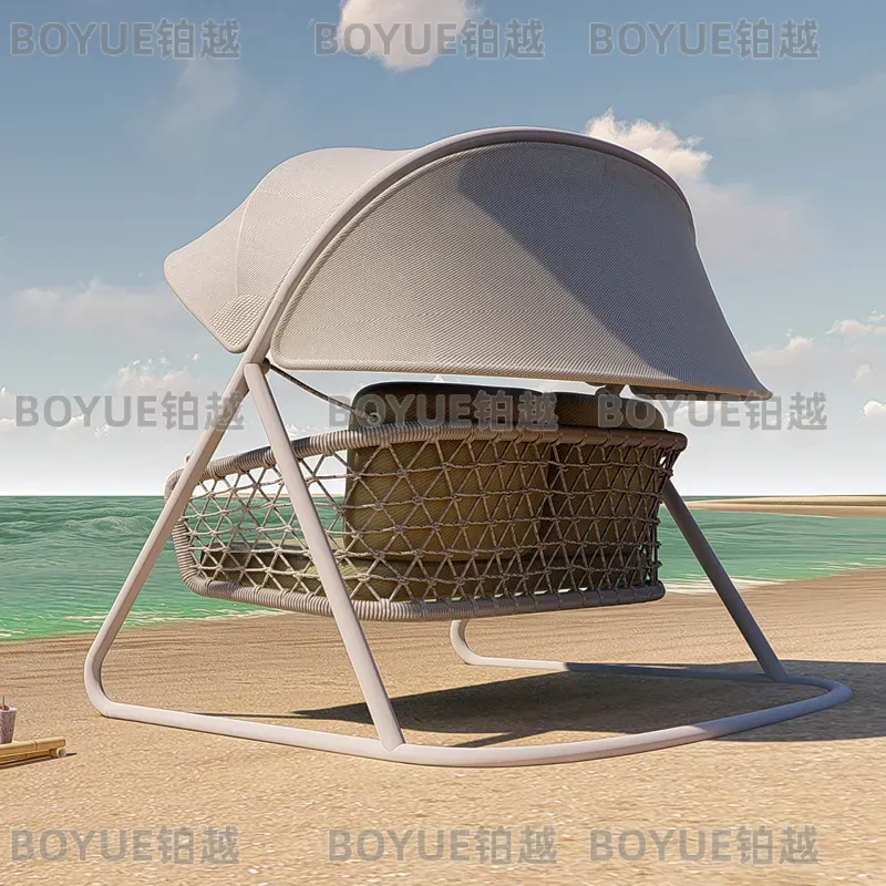 ブルー防水屋外スイングチェア北欧ハンギングシートバルコニー中 - Outdoor Camping Rocking Chair のレビューと価格