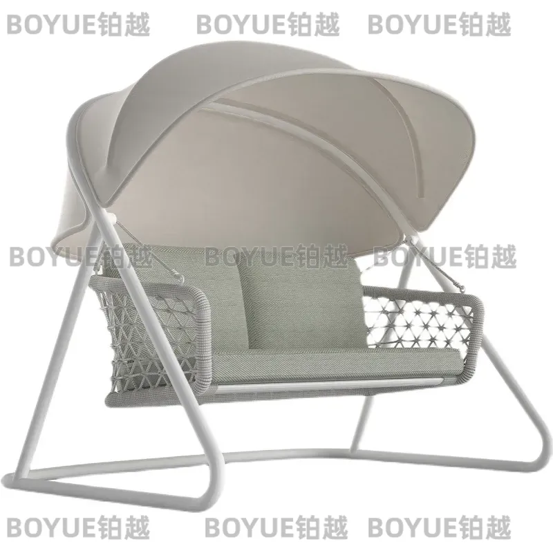 ブルー防水屋外スイングチェア北欧ハンギングシートバルコニー中 - Outdoor Camping Rocking Chair のレビューと価格
