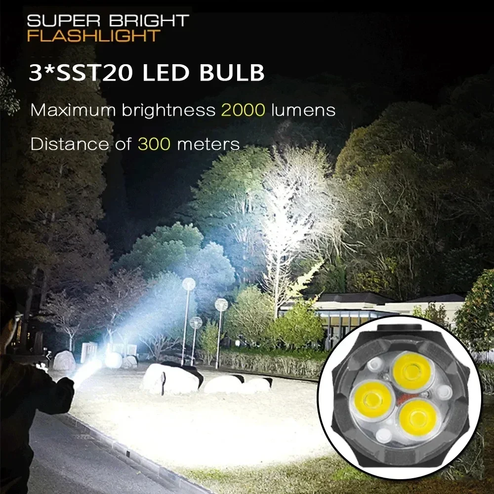 強力なミニ LED 懐中電灯超高輝度アルミポケットトーチ充電 - Outdoor Camping Adventure のレビューと価格