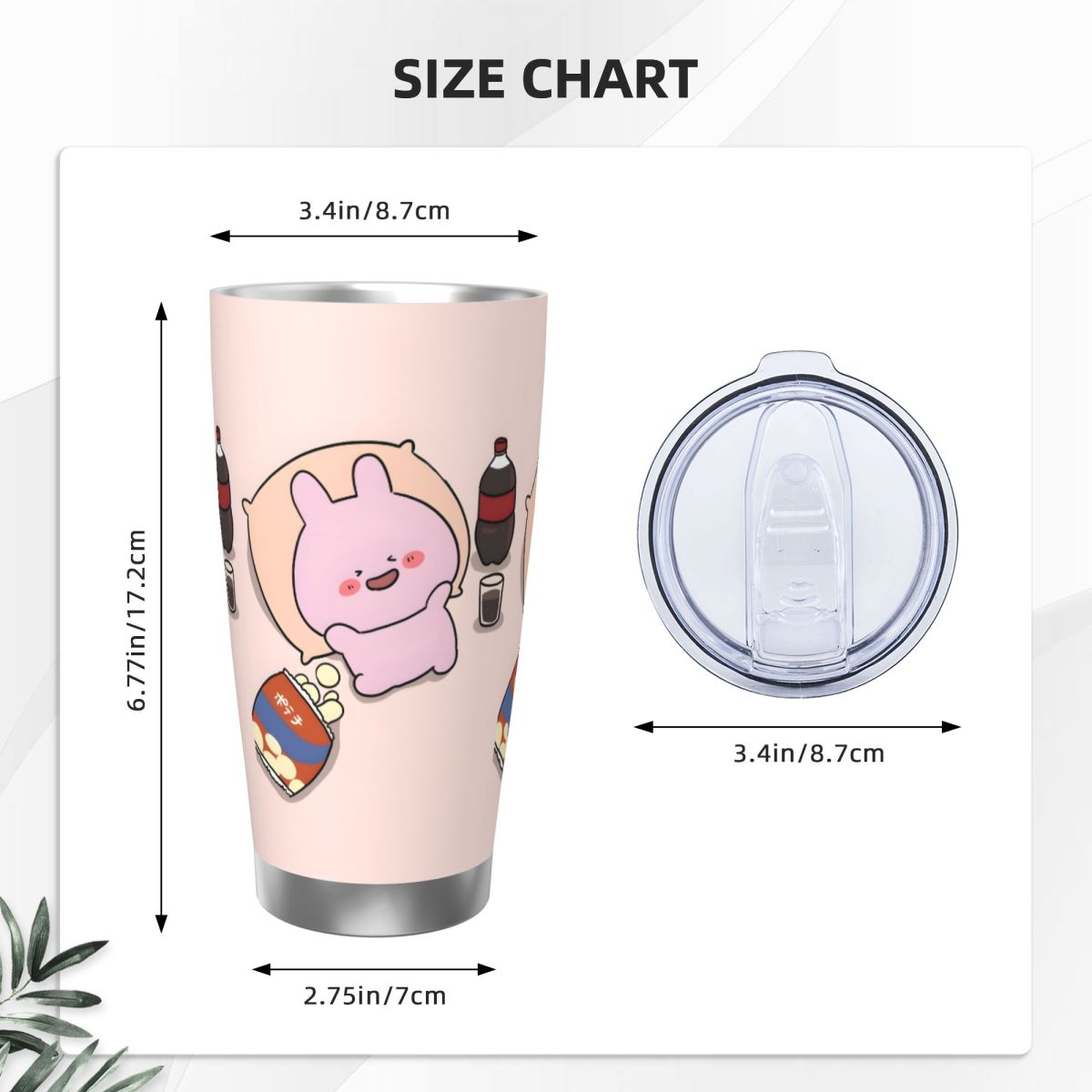 Asamimichaan キュートアサミミ 20オンス ステ - Vacuum Insulated Flask のレビューと価格