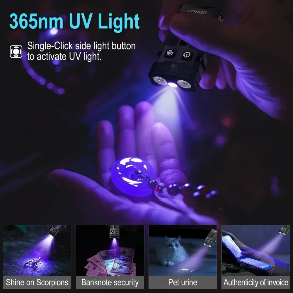 BORUiT EV20 1100LM EDC UVキーホルダ - Outdoor Camping Adventure のレビューと価格