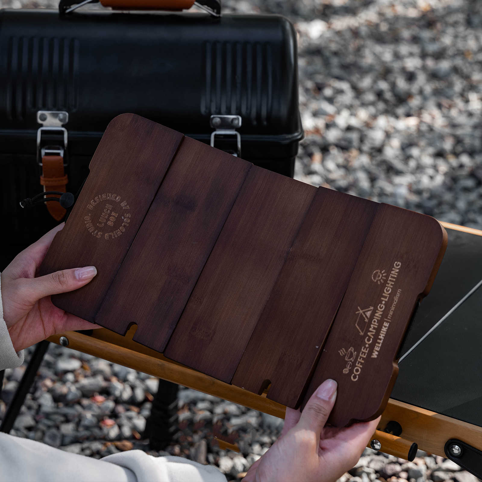 テーブルトップボード ランチボックス9.4Lミニ折りたたみ式 - Outdoor Camping Meals のレビューと価格