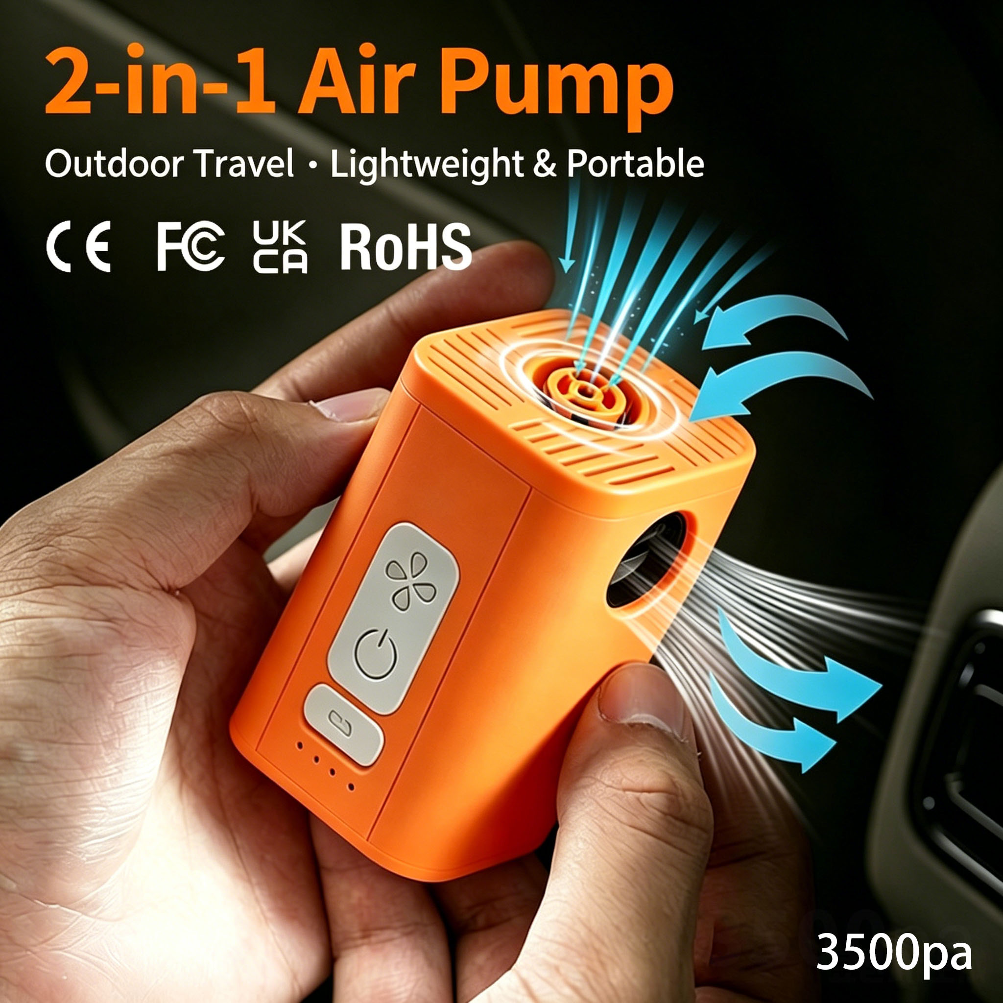 充電式2-in-1エアポンプUSBポータブル電動インフレータ - Outdoor Inflatable Camping Tent With Air Pump のレビューと価格
